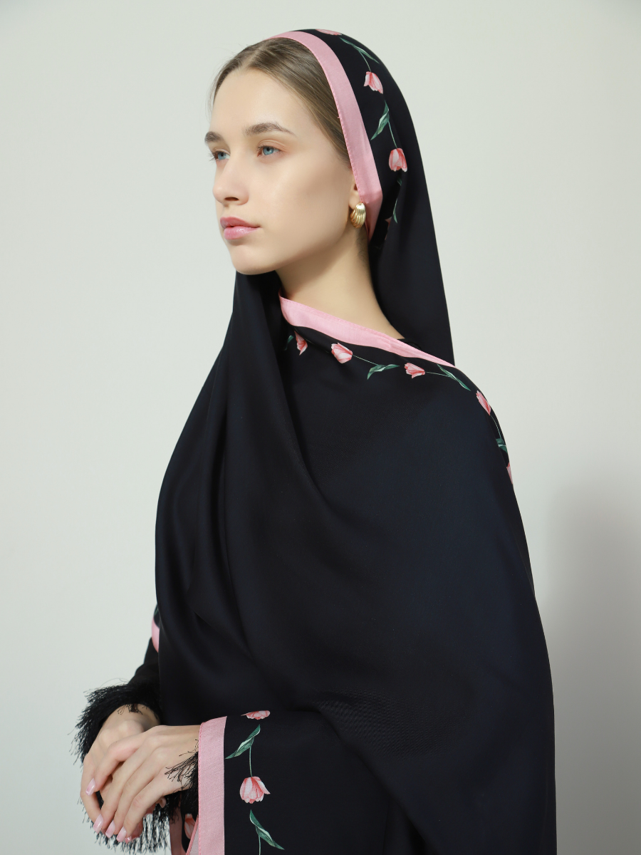 Lale Şerbeti Floş Viskon Şal