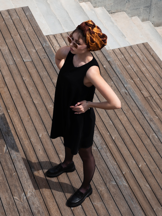 Baroque Kahverengi Barok Desen Twill Eşarp