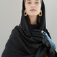 Mahrem Siyah Floş Viskon Şal
