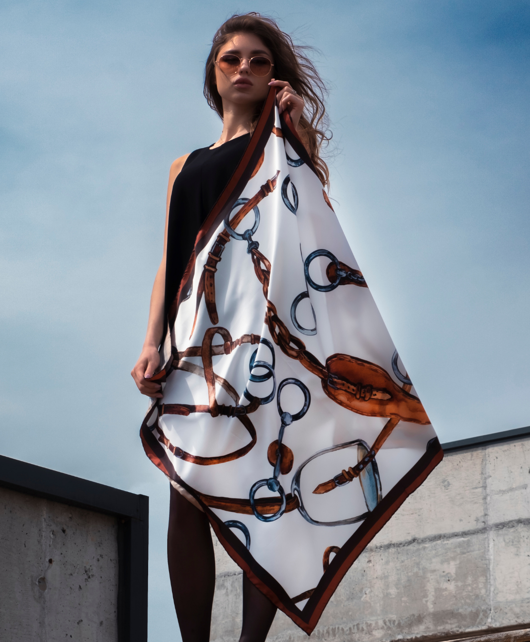 Saddle At Eyeri Desen Twill Eşarp